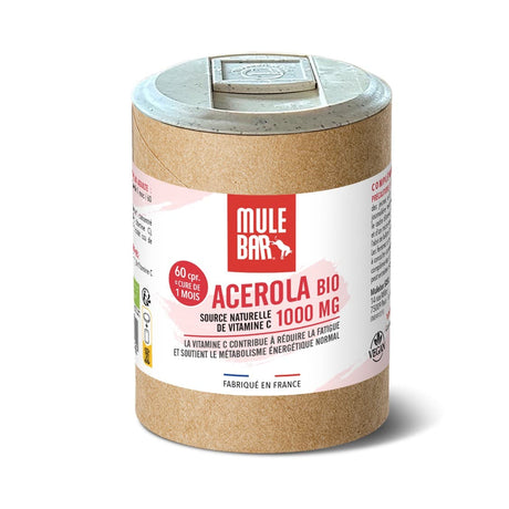 Pilulier acerola bio 1000mg vitamine C Mulebar 