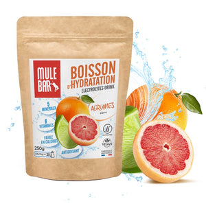 Boisson d’hydratation en poudre Mulebar agrumes 10g dose unitaire