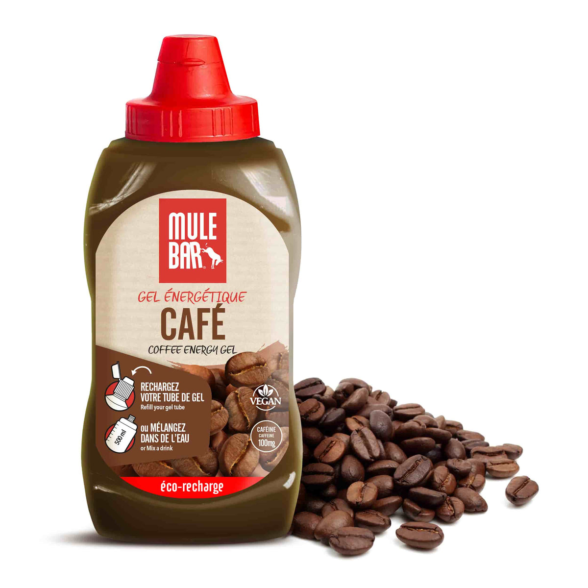 Ecorecharge de gel énergétique Mulebar Café